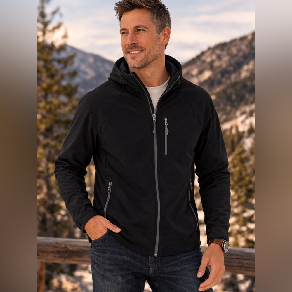 Black Diamond Warm Soft Shell Men’s Black Jacket Fleece Lined Breathable XL Warm